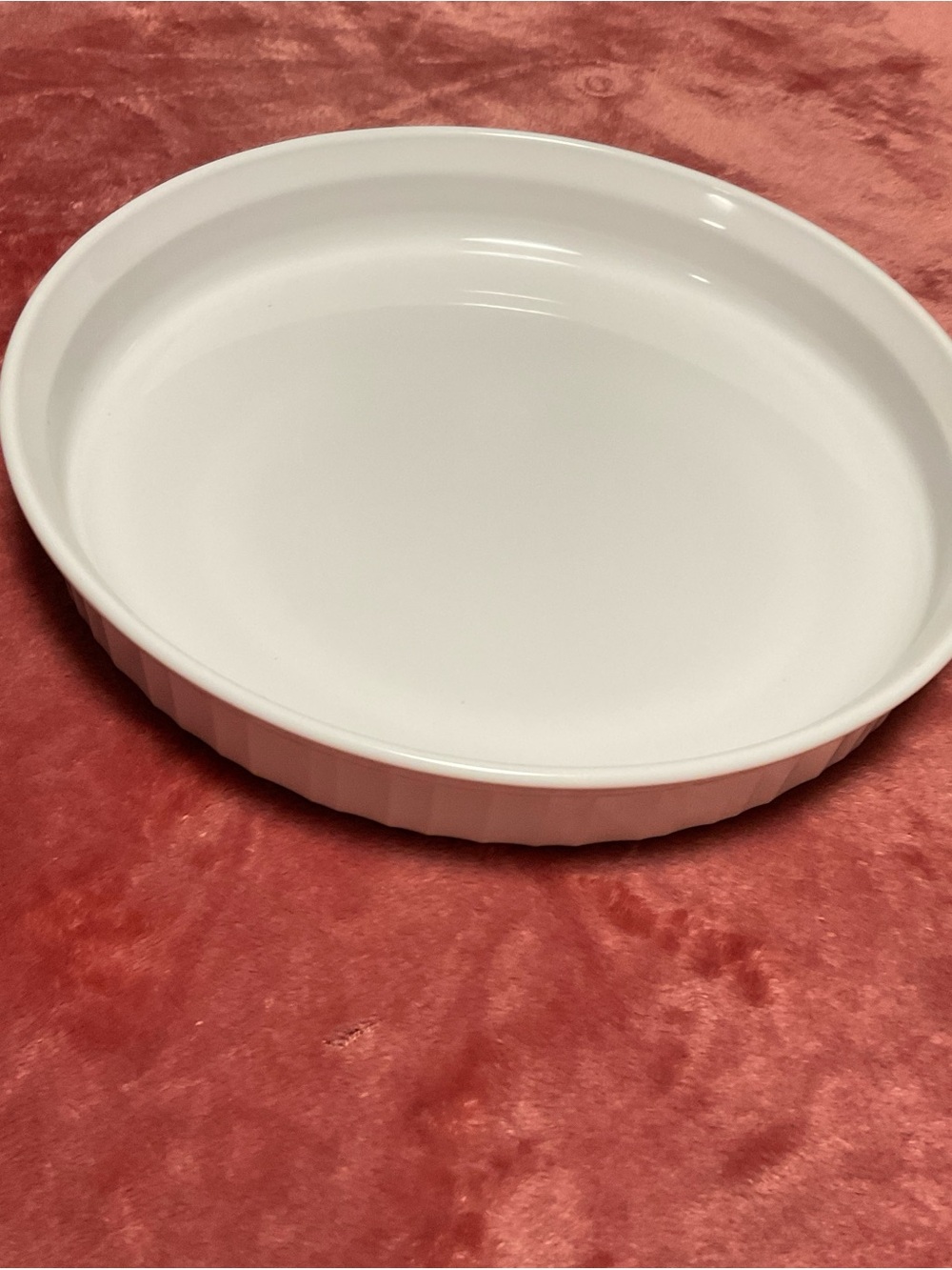 Corningware French White Ceramic Baking Dish - Classic Round Pie Plate